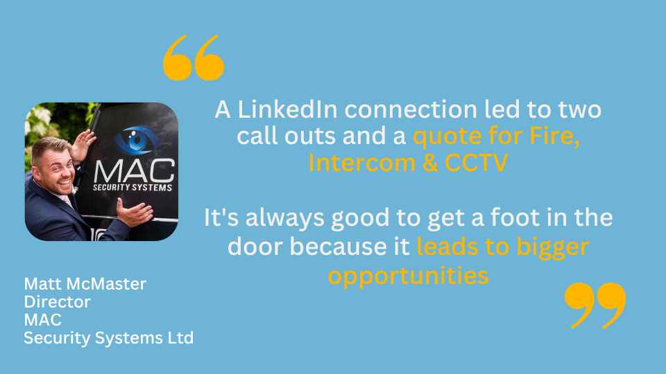 MAC Security Systems Testimonial LinkedIn
