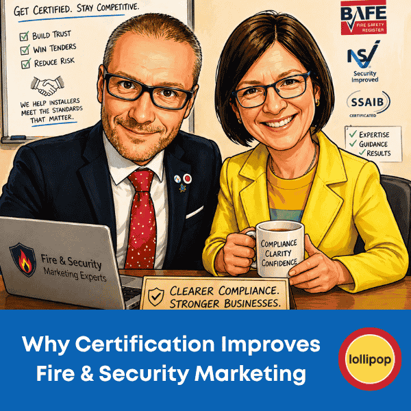 Why Certification Improves Fire & Security Marketing - Del & Jo make a great team