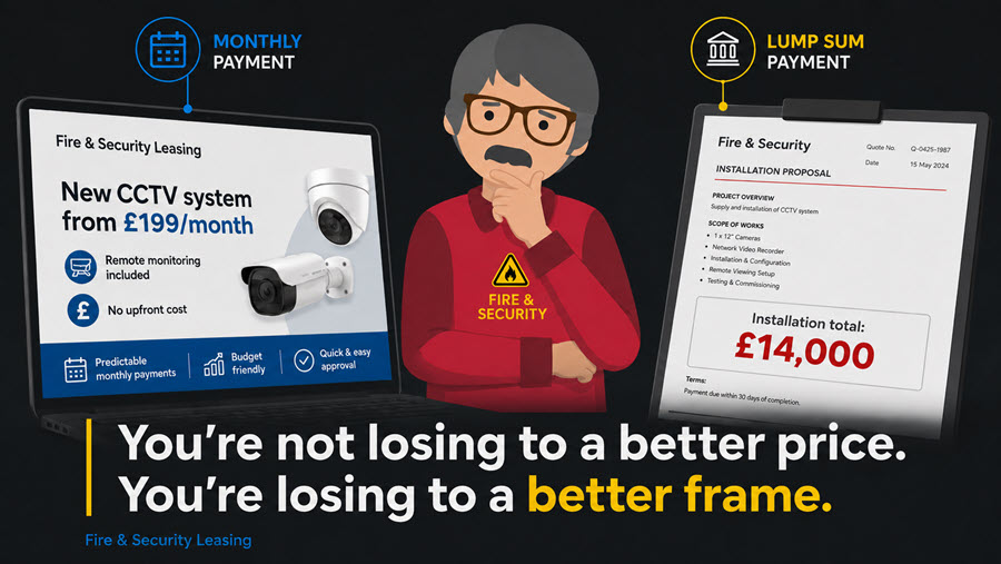 Fire & Security Leasing: You're Not Losing to a Better Price. You're Losing to a Better Frame. 1 fire and security leasing - you're not losing on price, you're losing on framing
